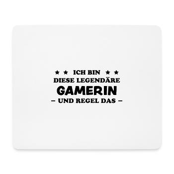 Gamerin Videospiel Gamepad Spruch Gamer Geschenk - Mousepad (Querformat) - Weiß - Vorne