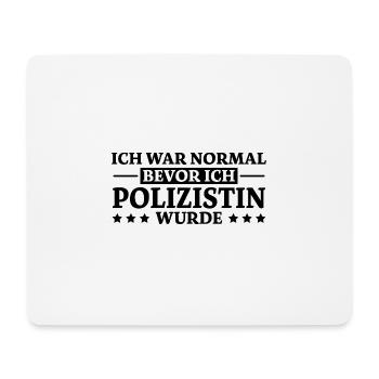 Polizistin Spruch Polizei Witz Polizistin Geschenk - Mousepad (Querformat) - Weiß - Vorne
