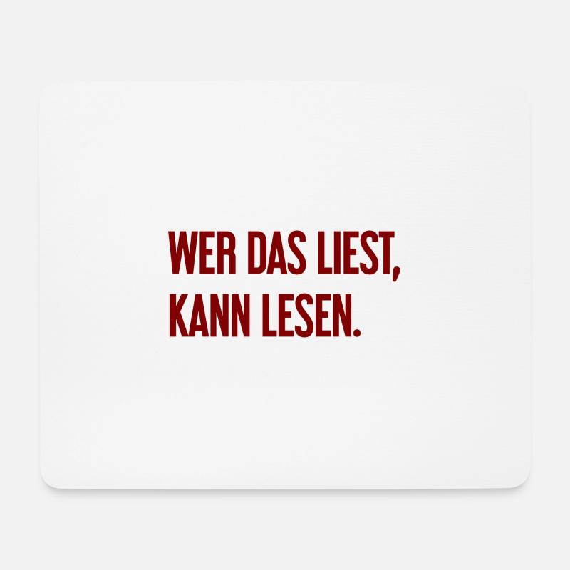 If you read this, you can read. - Mouse Pad (horizontal) - white