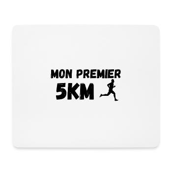 Mon premier 5km homme - Tapis de souris (format paysage) - blanc - Devant