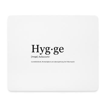Hygge word in black - Mouse Pad (horizontal) - white - Front