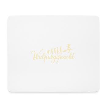 Walpurgisnacht mit Katze für echte Hexen - Mousepad (Querformat) - Weiß - Vorne