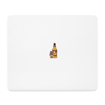Whiskey heartbeat ECG electrocardiogram - Mouse Pad (horizontal) - white - Front
