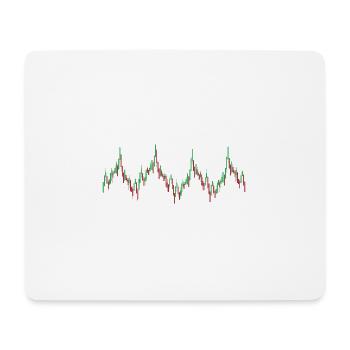 Heartbeat Candlestick Chart Exchange Stock Market - Mouse Pad (horizontal) - white - Front