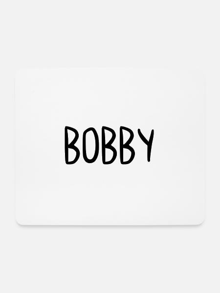 Bobby Custom Name Font Text Birthday - Mouse Pad (horizontal) - white