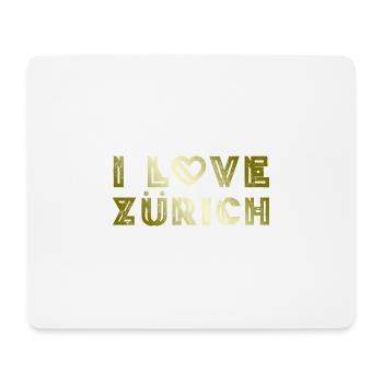 J’aime Zurich - Tapis de souris (format paysage) - blanc - Devant