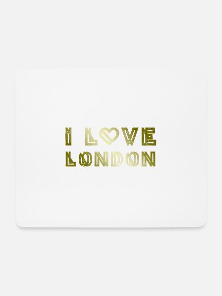 I Love London - Mousepad (Querformat) - Weiß