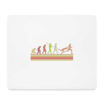 Rugby Ball Sport Player Retro Evolution Rugby Team - Mouse Pad (horizontal) - white - Front
