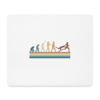 Rugby Ball Sport Player Retro Evolution Rugby Team - Mouse Pad (horizontal) - white - Front