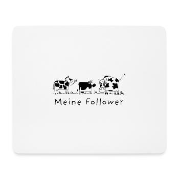 Meine Follower - Kühe, Landwirt, Bauernhof Tiere - Mousepad (Querformat) - Weiß - Vorne