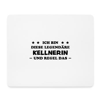 Kellnerin Lustig Spruch Serviererin Beruf Geschenk - Mousepad (Querformat) - Weiß - Vorne
