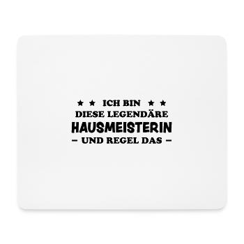 Hausmeisterin Lustig Spruch Hausverwalter Geschenk - Mousepad (Querformat) - Weiß - Vorne