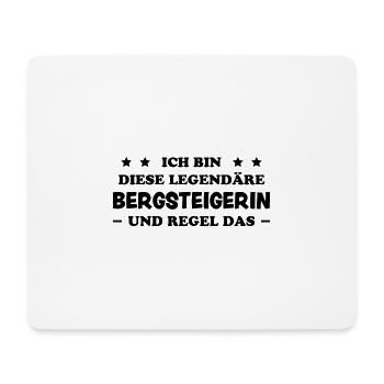 Bergsteigerin Wandern Fun Lustiger Spruch Geschenk - Mousepad (Querformat) - Weiß - Vorne