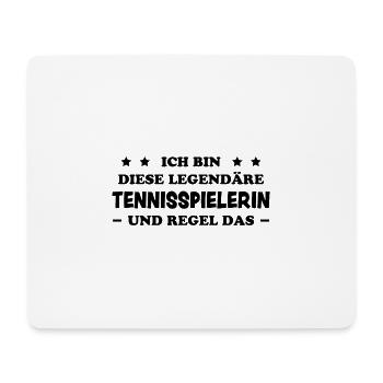 Tennis Lustiger Spruch Tennisspielerin Geschenk - Mousepad (Querformat) - Weiß - Vorne