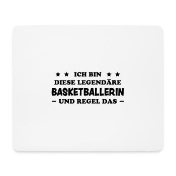Basketballerin Lustiger Spruch Basketball Geschenk - Mousepad (Querformat) - Weiß - Vorne