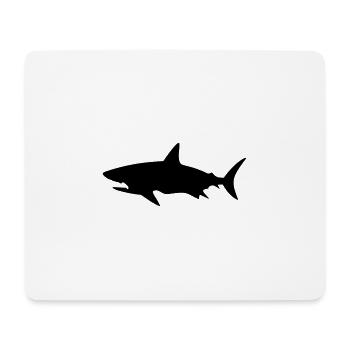 Requin - Tapis de souris (format paysage) - blanc - Devant