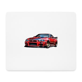 Jdm / Tuning / Turbocompresseur / Jantes / Chiptuning - Tapis de souris (format paysage) - blanc - Devant
