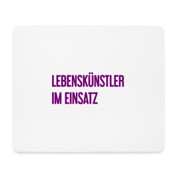 Lebenskünstler im Einsatz - Mousepad (Querformat) - Weiß - Vorne