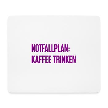 Plan d’urgence pour le café - Tapis de souris (format paysage) - blanc - Devant