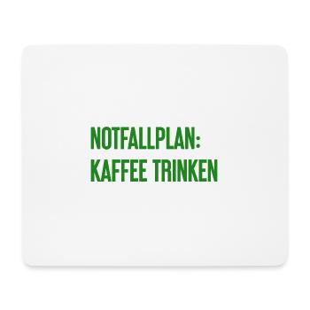 Kaffee-Notfallplan - Mousepad (Querformat) - Weiß - Vorne