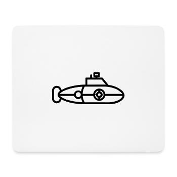 U-Boot-Boot - Mousepad (Querformat) - Weiß - Vorne