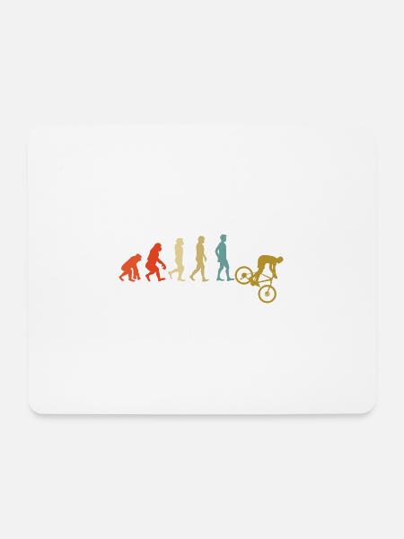 Downhill Evolution Mountainbike - Mousepad (Querformat) - Weiß