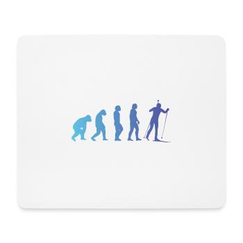 Biathlon Sports d’hiver Evolution Cadeau Biathlète - Tapis de souris (format paysage) - blanc - Devant