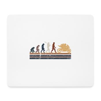 Motorcycle Evolution Vintage Shadow Biker - Mousepad (Querformat) - Weiß - Vorne