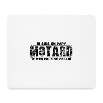 Je suis un papy motard cadeau grand père biker - Tapis de souris (format paysage) - blanc - Devant