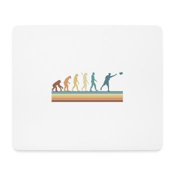 Evolution Cornhole Player Sack Toss - Mousepad (Querformat) - Weiß - Vorne