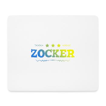 Zocker Gamer - Mousepad (Querformat) - Weiß - Vorne