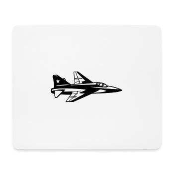 Fighter jet - Mouse Pad (horizontal) - white - Front