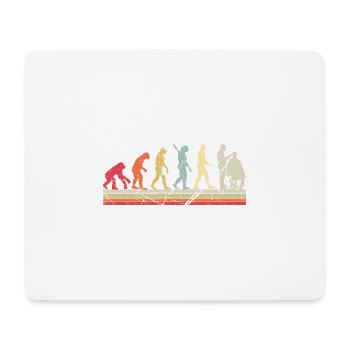 Barbier Evolution de Man Barbershop Coiffeur - Tapis de souris (format paysage) - blanc - Devant