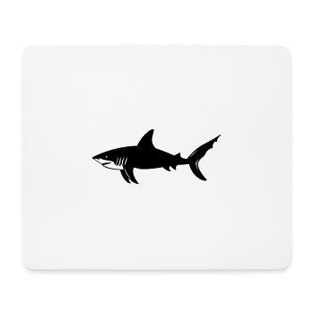Requin - Tapis de souris (format paysage) - blanc - Devant