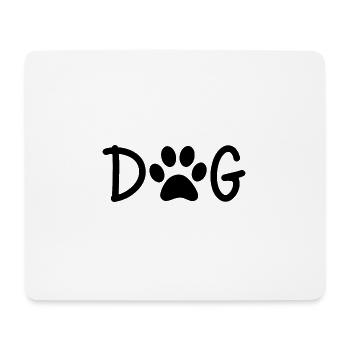Patte de chien, cadeau chien chien d'amour - Tapis de souris (format paysage) - blanc - Devant