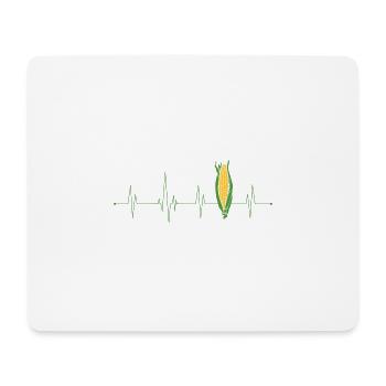 Mais Heartbeat - Mousepad (Querformat) - Weiß - Vorne