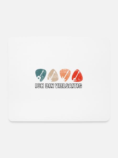 Cooles Gitarren Gitarristen Musiker E-Gitarrist - Mousepad (Querformat) - Weiß