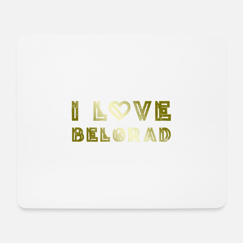 I Love Belgrad - Mousepad (Querformat) - Weiß