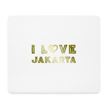 I Love Jakarta - Mouse Pad (horizontal) - white - Front