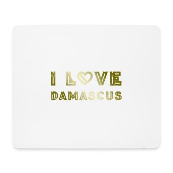 J’aime Damas - Tapis de souris (format paysage) - blanc - Devant
