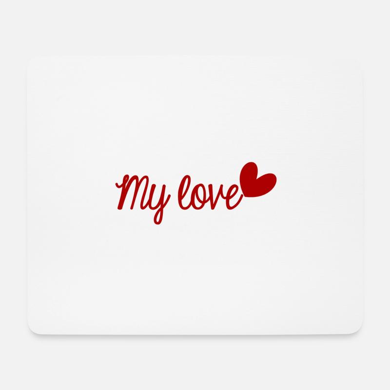 LIEBE. ICH LIEBE DICH. VALENTINSTAG. JUNGGESELLINNENABSCHIED. ICH LIEBE DICH. - Mousepad (Querformat) - Weiß