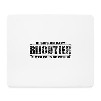 je suis un papy bijoutier cadeau pour mon papy. - Tapis de souris (format paysage) - blanc - Devant