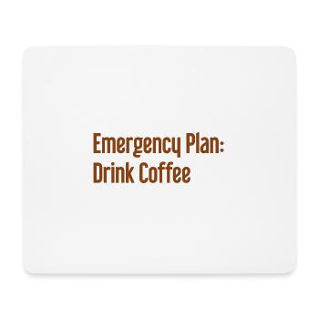Kaffee-Notfallplan - Mousepad (Querformat) - Weiß - Vorne
