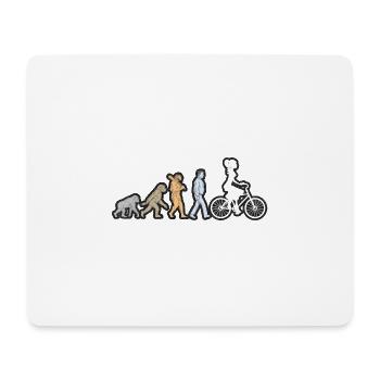 bike female white grunge - Mouse Pad (horizontal) - white - Front