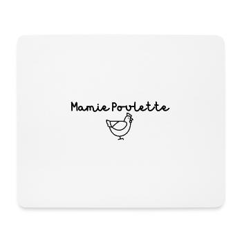 Mamie Poulette - Tapis de souris (format paysage) - blanc - Devant