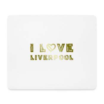 J’aime Liverpool - Tapis de souris (format paysage) - blanc - Devant