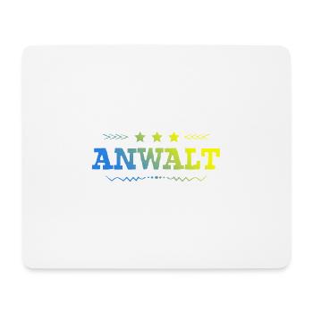 Anwalt Beruf - Mousepad (Querformat) - Weiß - Vorne