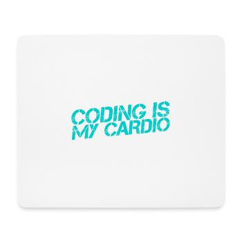 Coding Is My Cardio 3 - Mouse Pad (horizontal) - white - Front