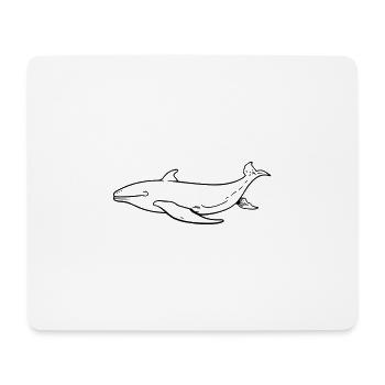 Baleine - Tapis de souris (format paysage) - blanc - Devant
