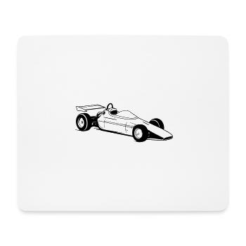 Voiture de course - Tapis de souris (format paysage) - blanc - Devant